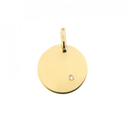 Médaille JETON Diamant Or 375°°° (12mm)