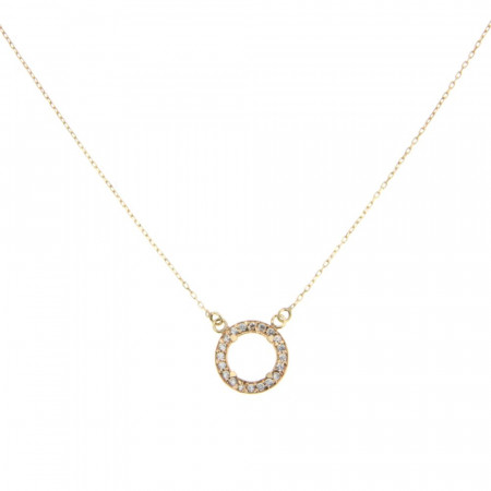 Collier Cercle Oxyde Or 375°°° L: 40cm