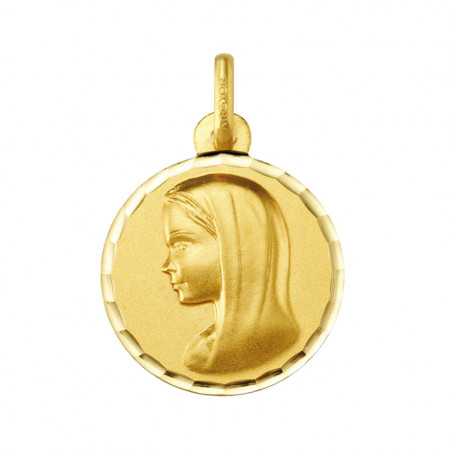 Médaille ronde VIERGE MARIE Or 375°°°