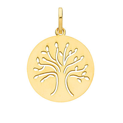 medaille bapteme arbre de vie Or