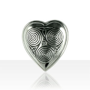 Broche Argent COEUR TRISKELL PM                   