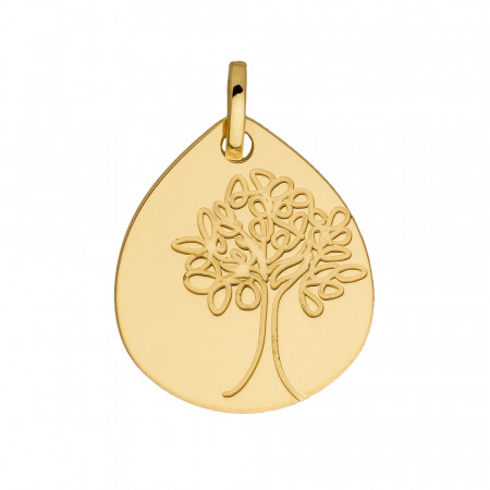 Médaille Goutte ARBRE DE VIE Or jaune 750°°°