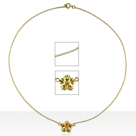 Collier Plaqué Or 1 HIBISCUS MM                 