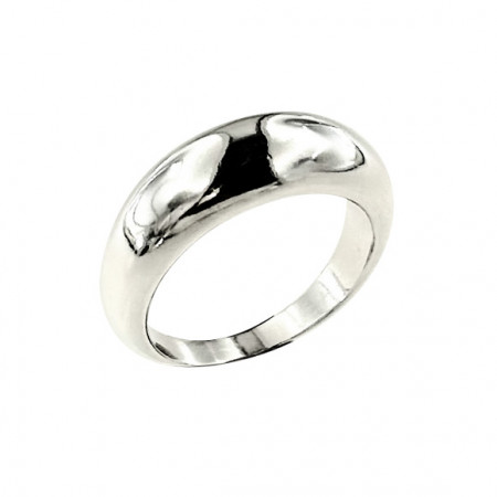 Bague Argent Jonc BOMBE MASSIF 7mm 