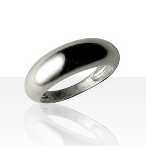 Bague Argent JONC ETROIT CREUX 8,5MM              