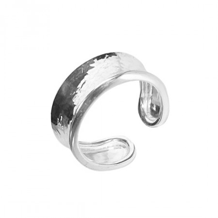 Bague Argent Jonc PLAK CEINTRE-8mm - Martelé