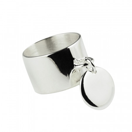 Bague Médaille Argent massif - EPURE 15mm
