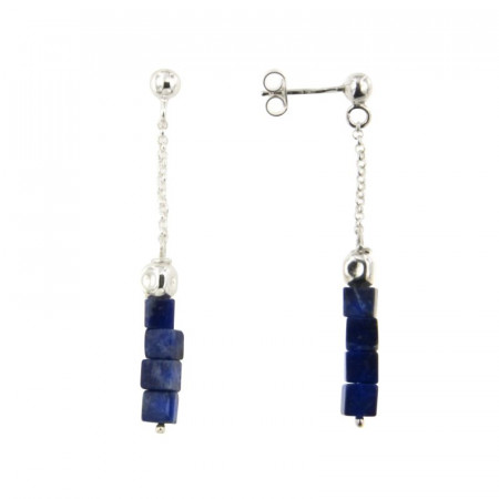 B.O. Argent MASSAÏ Aulite Lapis Lazuli - L:4,5cm
