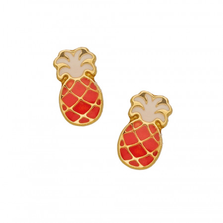 Boucles d'oreilles Ananas Or  375°°°