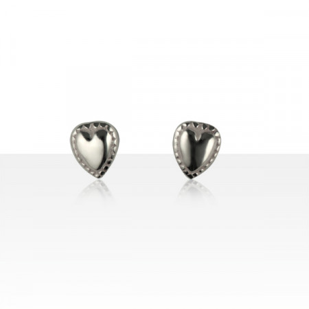 Boucles d'oreilles Argent COEUR PERLE