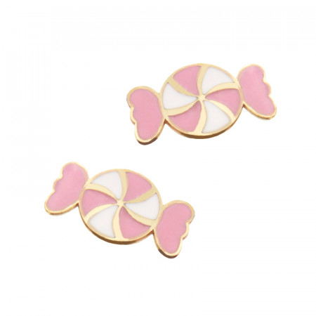boucle d oreille bonbon en Or rose