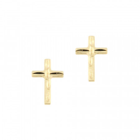 Boucles d'oreilles Croix Or 375 °°° 