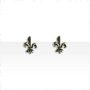 Boucles d'oreilles FLEUR DE LYS Argent       