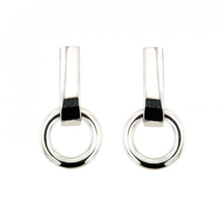 Boucles d'oreilles Régular simple PHI_PLAT - Argent massif