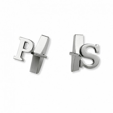 Boutons de manchette initiales en argent massif – 1 ou 2 lettres au choix