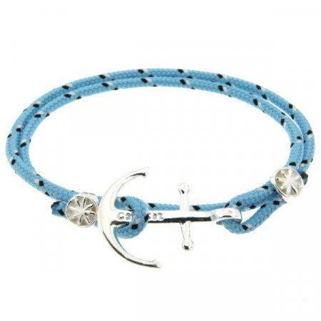 Bracelet Argent Ancre CAP COZ double- ciel