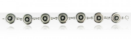 Bracelet Argent CREOLE ONYX/EM-PM                 