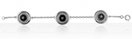 Bracelet Argent CREOLE ONYX 3/CH GM               