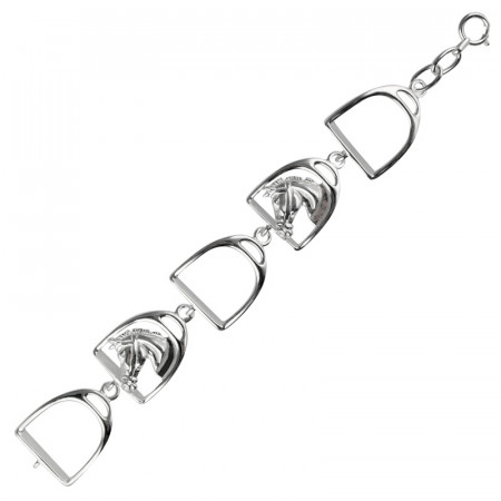Bracelet Argent ETRIER 2 TETES LONGCHAMP          