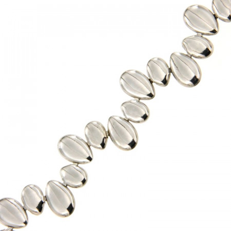 Bracelet Argent GALETS ondulés 18,5cm