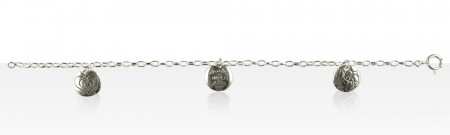 Bracelet Argent "GRAFFITI" 3 MédailleS SUERTE PP