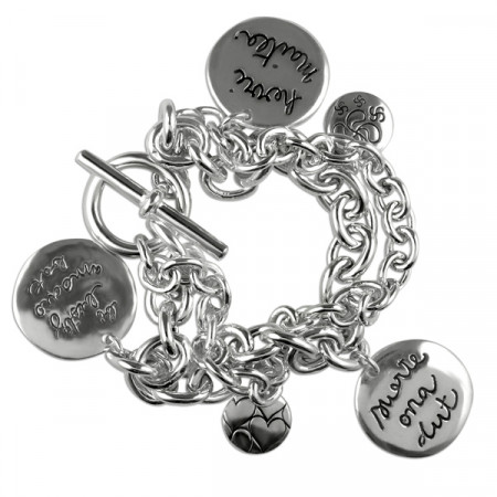 Bracelet Argent "GRAFFITI" 5 PAMP-DLE CH/BARRETTE