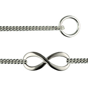 Bracelet Argent INFINI DOUBLE GOURMETTE