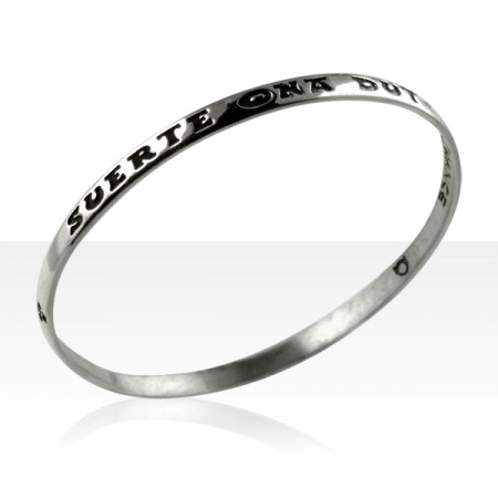 Bracelet Argent JONC MODERNE PM/JE PORTE CHANCE   