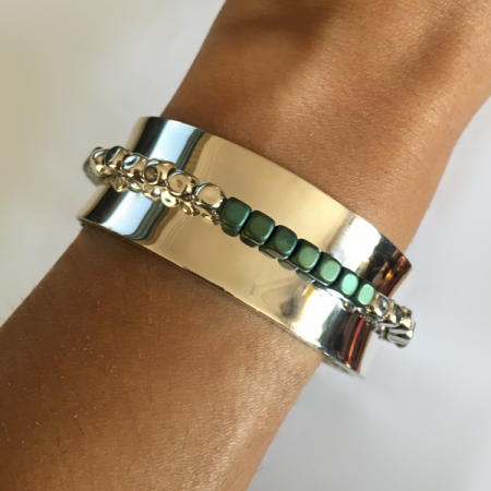 Bracelet Argent MASSAÏ JONC 20 MM
