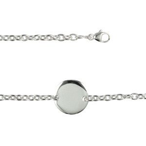 Bracelet Argent Médaille 15MM