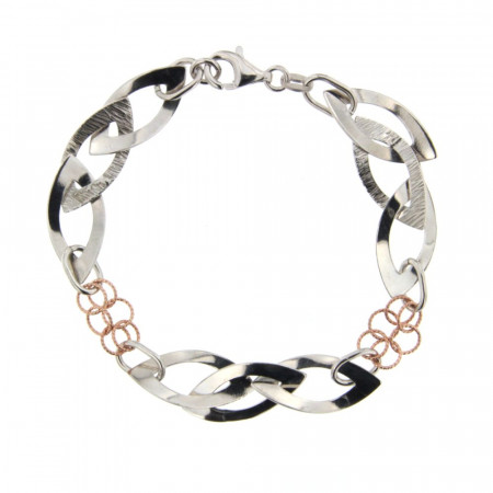 **Bracelet Argent SALSA Bicolore/rose