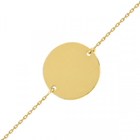Bracelet jeton Or jaune 18 carats