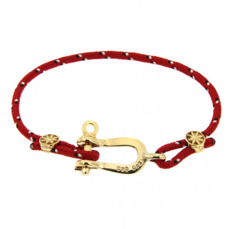 Bracelet Paqué Or Manille CAP COZ - rouge