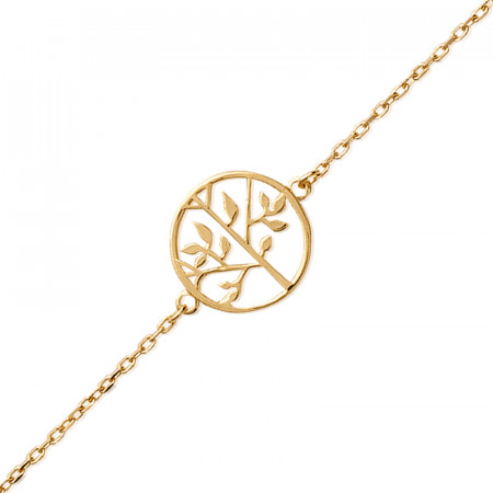 Bracelet Arbre de vie Plaqué Or - Bijoux femme
