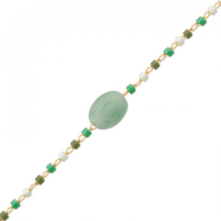 Bracelet Plaqué Or Aventurine