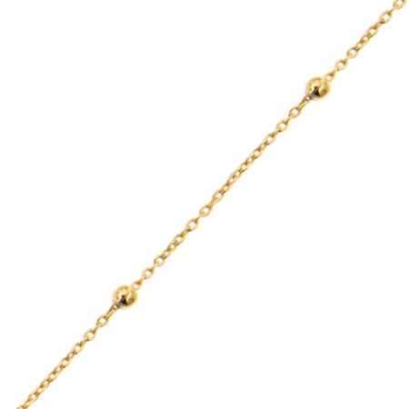 Bracelet Plaqué Or Boule espacée 1x3cm -18cm