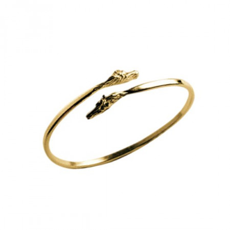 Bracelet Plaqué Or JONC TETES DE CHEVAUX        
