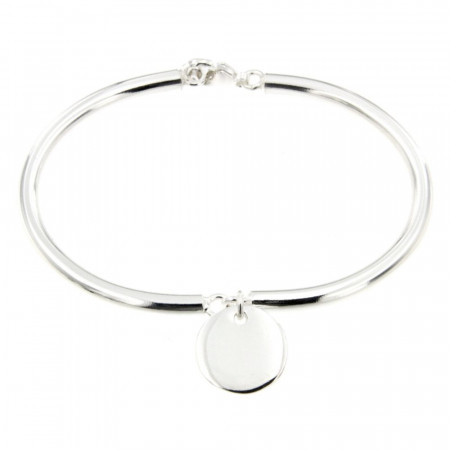 Bracelet Semi-articulé Argent massif EPURE GM Disque D15