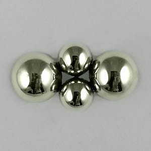 Broche Argent 4 BOULES 15/17                      