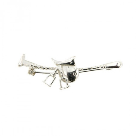 Broche Argent ETRIER/SELLE/CRAVACHE               