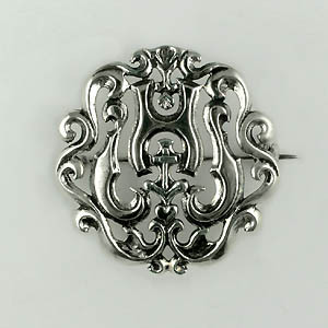 Broche Argent J H S                               