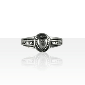 Chevalière Argent COEUR "Breiz Bepred"           