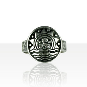 Chevalière Argent RONDE TRISKELL                  