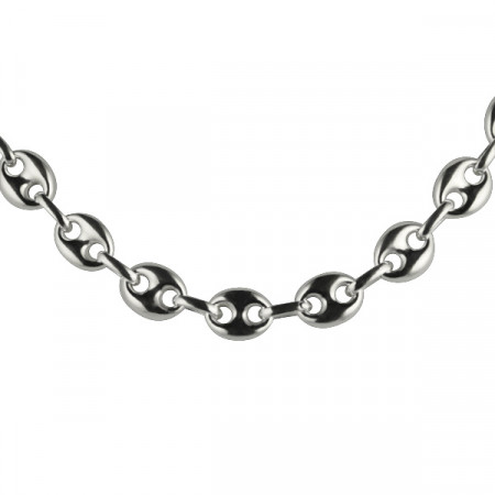 Collier Argent GRAIN DE CAFE 7mm - 45CM        