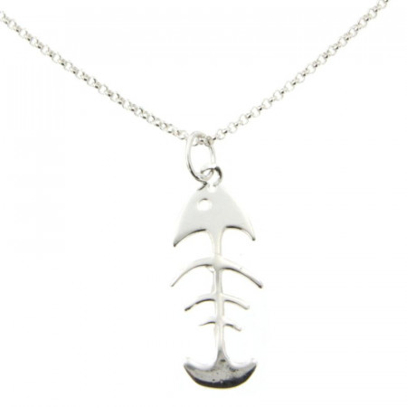 Collier Argent LA MER Arête de poisson