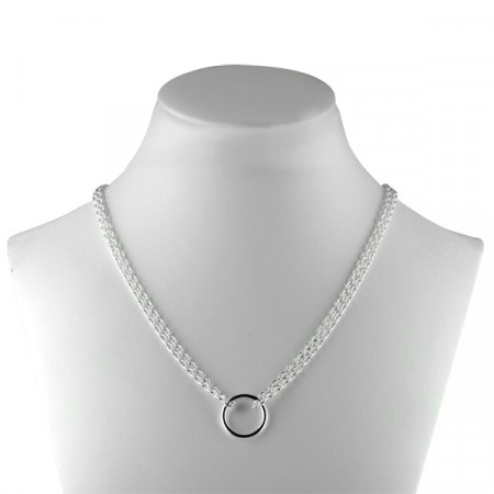 Collier Argent massif EPURE FORCAT 1 ANNEAU