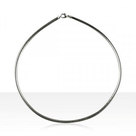 Collier Argent OMEGA CONCAVE                      