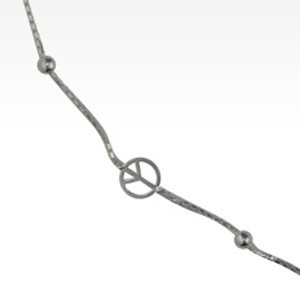 Collier Argent "PEACE & LOVE"