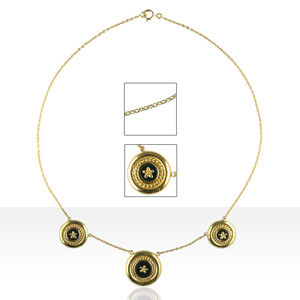 Collier Plaqué Or CREOLE ONYX 1G/2PM            