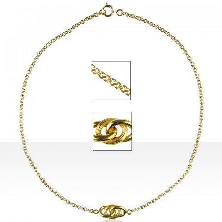 Collier Plaqué Or 1 ESCLAVE GM                  